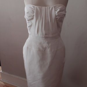 NWT Ivory Lovas Wesley Badanjak Dress with Pleated Bodice